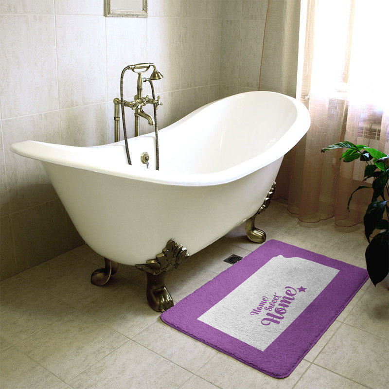 Tapis pour salle de bain wichita doux, l 21 po x L 34 po, Violet
