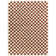 Walker Checkered Burnt Orange/Cream Shag Area Rug