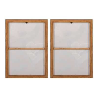 Flowers 80% Hand Painted Set 2 Canvas 50X4X70 Cm - 2 Piece Wrapped Canvas Print Set