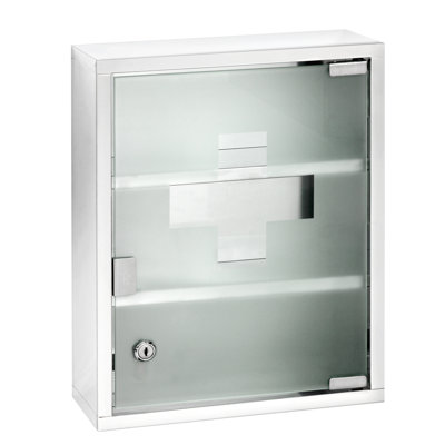 Surface Framed Mirrored Medicine Cabinet and 3