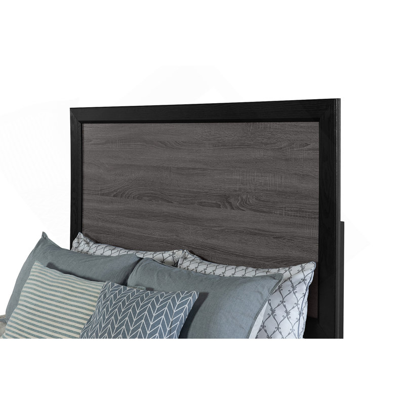 Lit double Soluto gris et noir