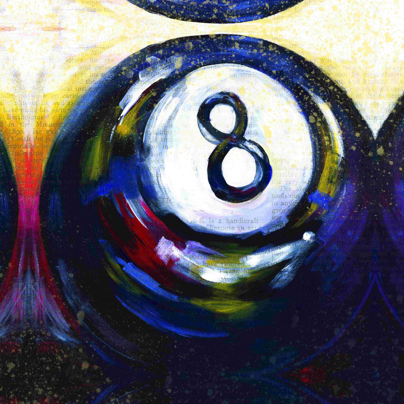 " Eight Ball Painting ", 12" H x 12" W