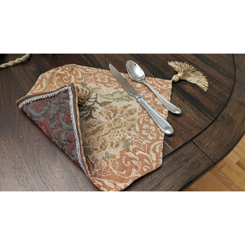 Willams Spice Floral Diamond Tapestry Table Runner