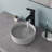Classic Grey Upgrades  11 13/16" Round Ceramic Bathroom Sink Set - 4 1/8" Height, with Adorable Soap Box & 1 1/4" Drain - Ideal for Small sized bathroom