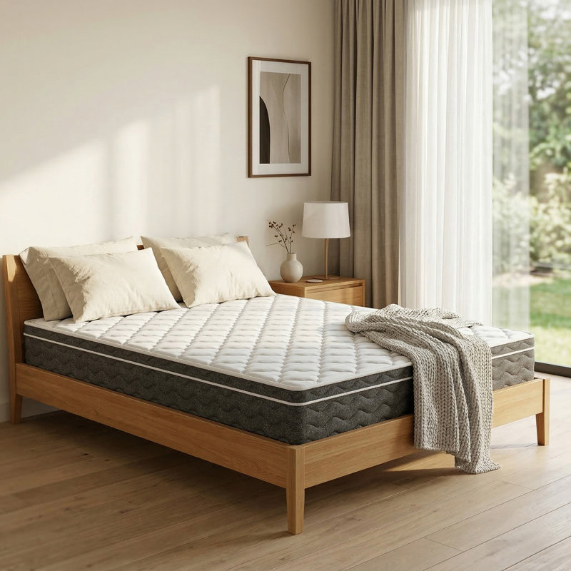 Hybrid Mattress With Memory Foam & Individually Wrapped Pocket Springs – Pressure-Relieving Comfort, Sturdy Edge Support, Certipur-US Certified