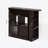 Modern Bar Cabinet with Rotating top and 2 Ribbed Glass Door