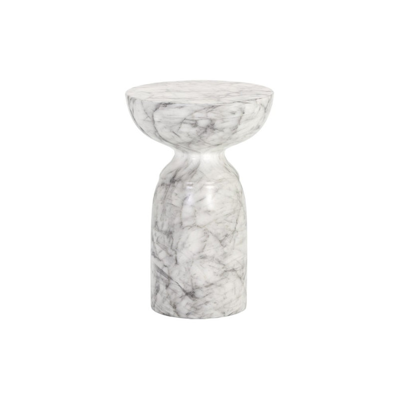 Sophie End Table, White Marble
