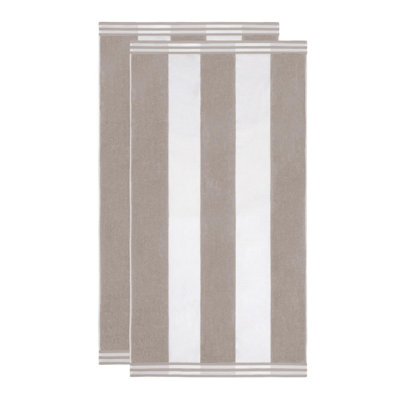 Oversized Cabana Striped Cotton Beach Towels