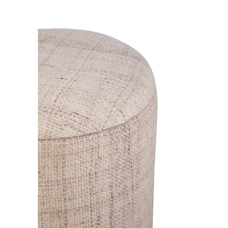 Repose-pieds rond élégant avec compartiment de rangement caché beige élégant 16 po