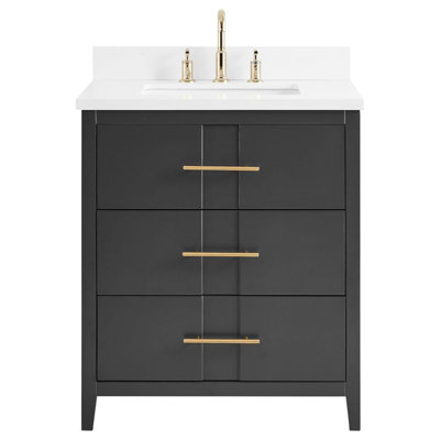Iconic 30" Freestanding Standard Single Bathroom Vanity with Top