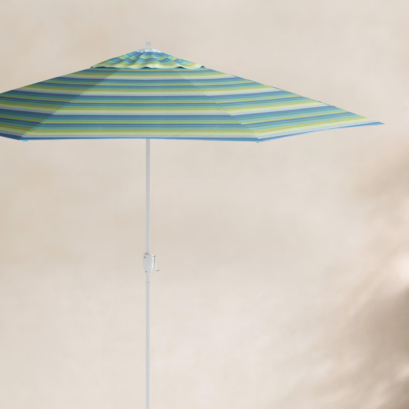 Parasol de marché 86,3 po Kenne, Sunbrella® bord de mer Séville rayé, l 108 po x P 108 po
