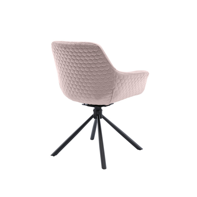Aiden Upholstered Swivel Armchair, Rose