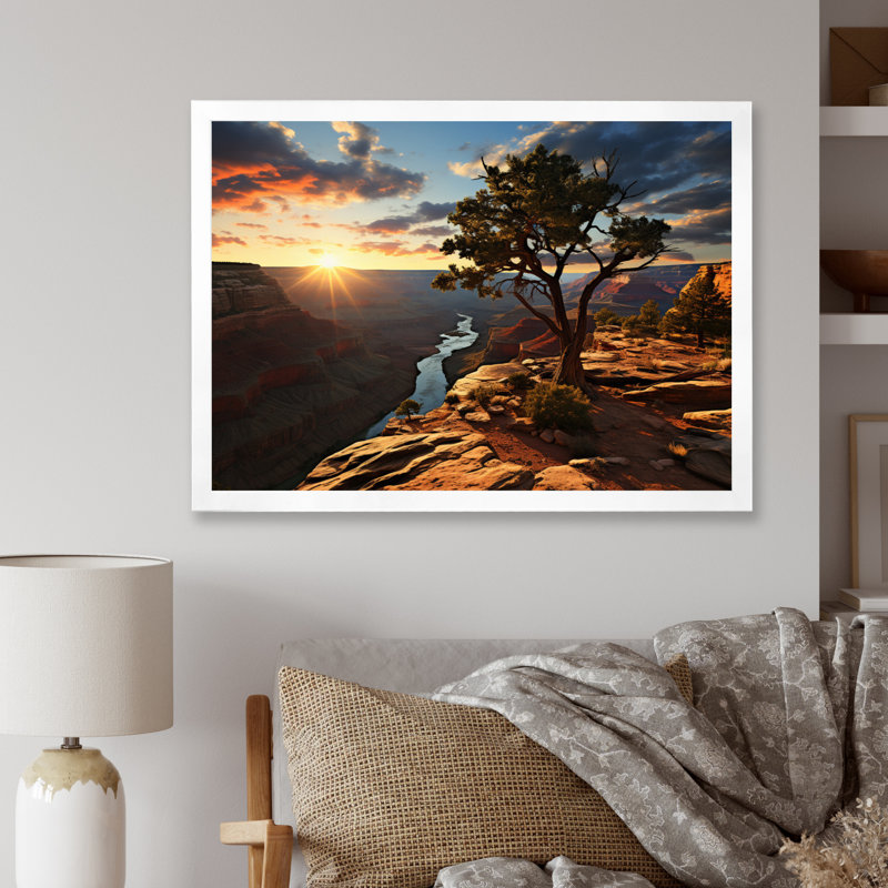 Canyon Canyon I sur toile, H 30 po x l 40 po x P 1,5 po, Cadre photo blanc