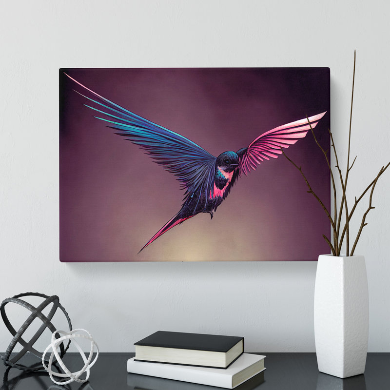 Inspirational Swallow Bird - Wrapped Canvas, 40cm H x 60cm W