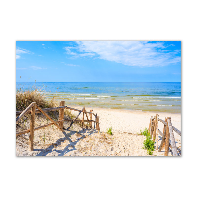Entrance To The Beach - Wrapped Canvas Print