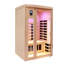 Sauna chauffant à infrarouge lointain pour deux personnes avec lumières de lecture + lumières colorées + Bluetooth + lumières extérieures