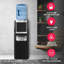 Machine à glaçons et à eau 3-en-1 Frigidaire - Distributeur d'eau froide et chaude pour bouteille de 5 gallons - Machine à glaçons intégrée - Distributeur d'eau froide avec machine à glaçons - Conception compacte en noir