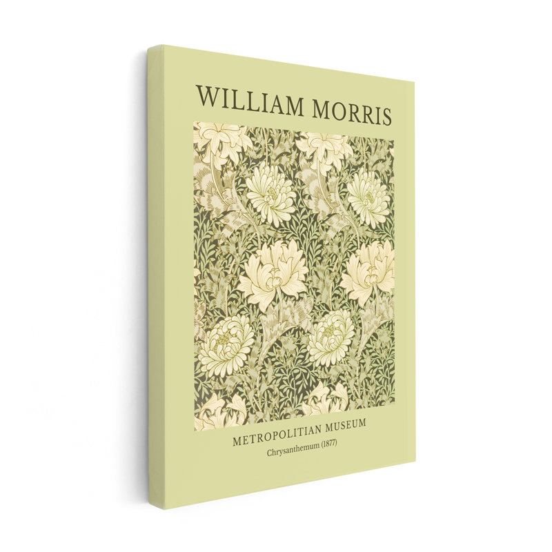 William Morris - Chrysanthemum No1, Unframed, Canvas, 12"H x 16"W