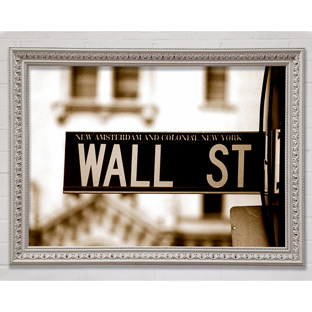 New York City Wall Street - Einzelner Bilderrahmen Kunstdrucke