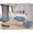 Amjed Contemporary Button Tufted Leather Loveseat w/ Steel Frame-1857383532