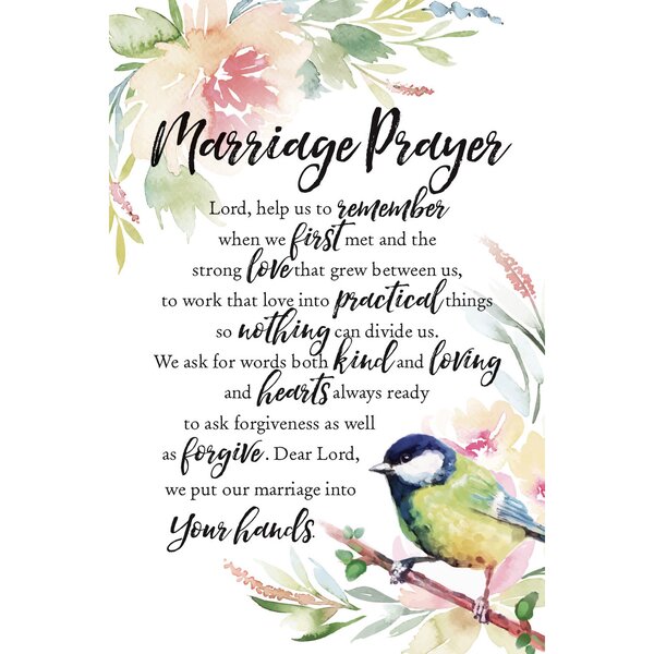 Winston Porter Marriage Prayer On Wood Print & Reviews | Wayfair