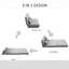 Chaise de lit convertible convertible - Canapé pliant gris, dossier réglable et 2 coussins, peu encombrant, construction convertible et construction