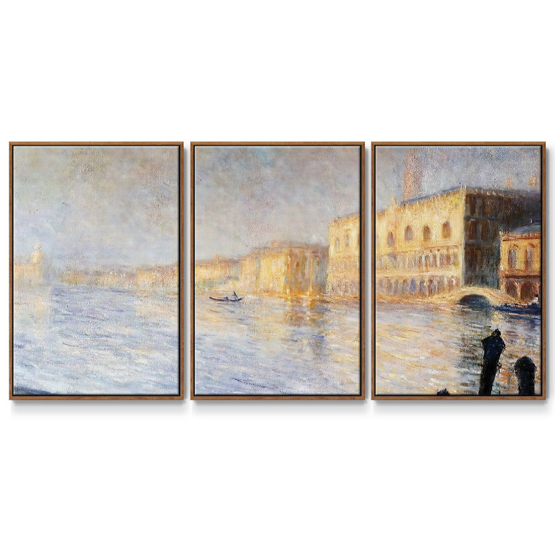 " The Doges' Palace, 1908 " 3 - Pieces, 24" H x 48" W x 2" D, Walnut  