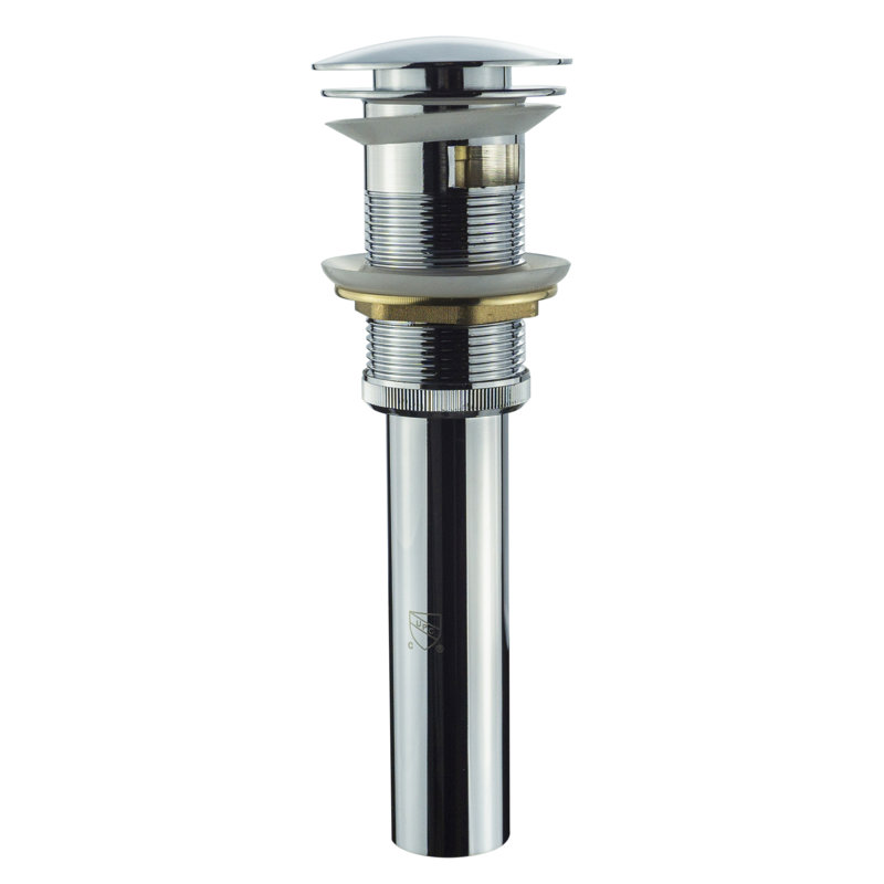Pop-Up Bathroom Sink Drain with Overflow, Chrome