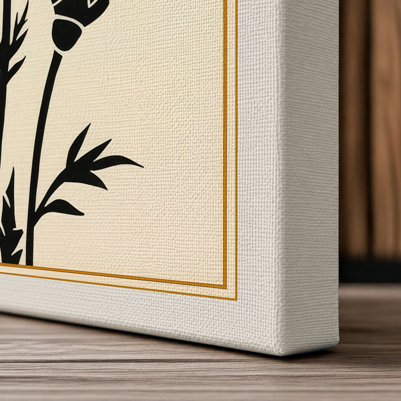 Crimson Carnation Botanical - Wrapped Canvas, 18x12 - 45.7 x 30.5 cm, Cream Border