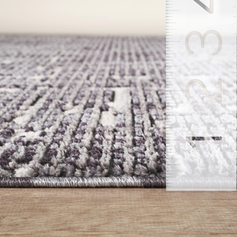 Abani Rugs BUR100A Delastre Modern Abstract Black Ivory Area Rug, Rectangle 5'3" x 7'6"