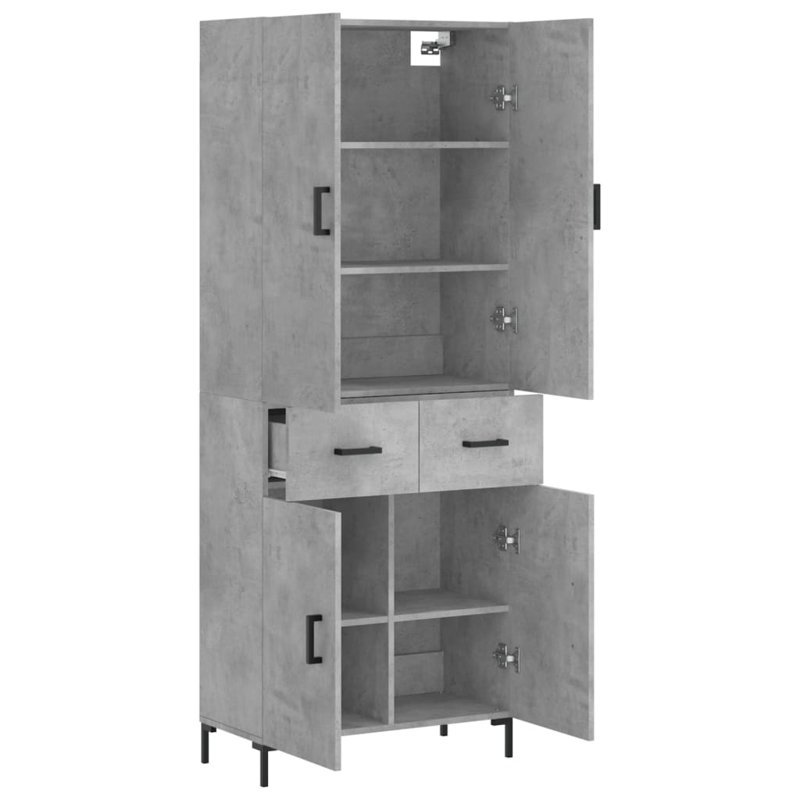 Daris 69.5cm Sideboard, Concrete Grey