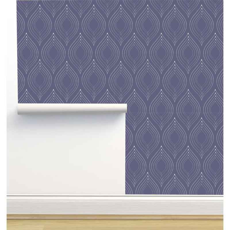 Rouleau de papier peint auto-adhésif texture L 6 pi x l 24 po Monor Designs, Mauve
