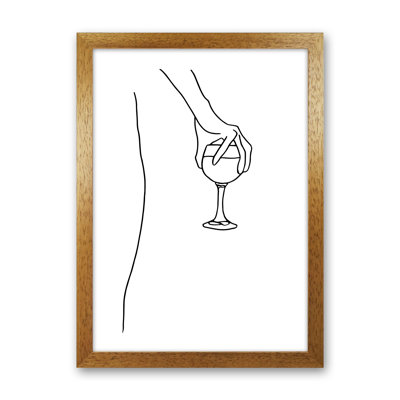 Hand Holding Wine Glass - Print