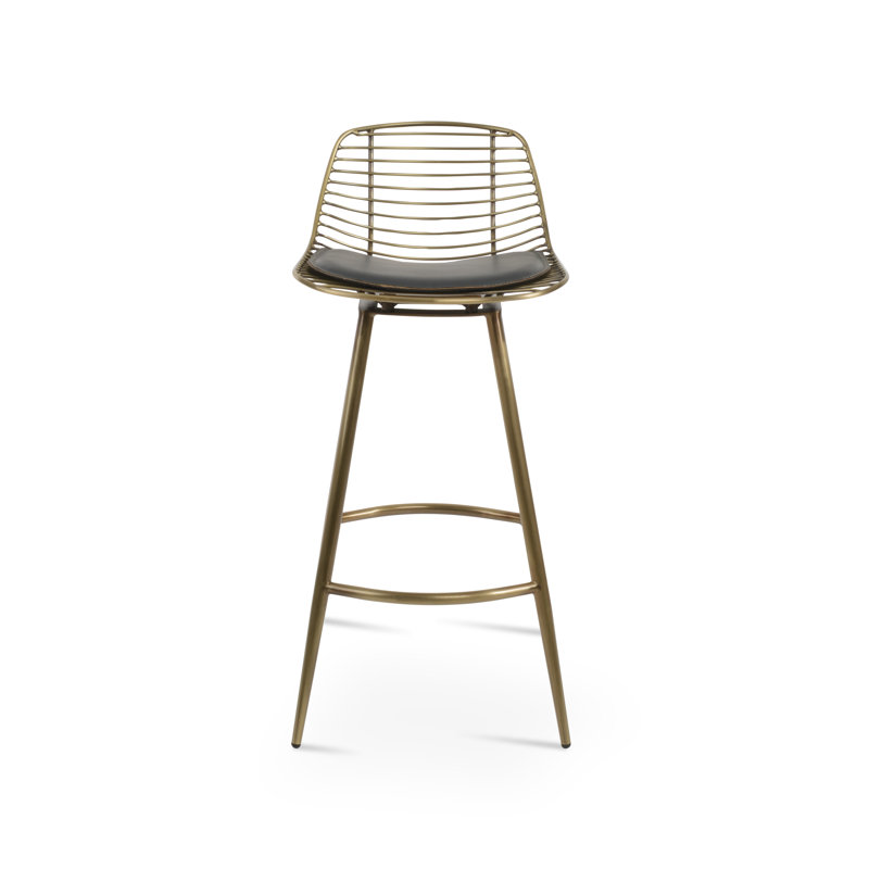 Mini tabourets Tiger Galata, Tabouret de comptoir (siège d'une hauteur de 25,5, Os, Laiton