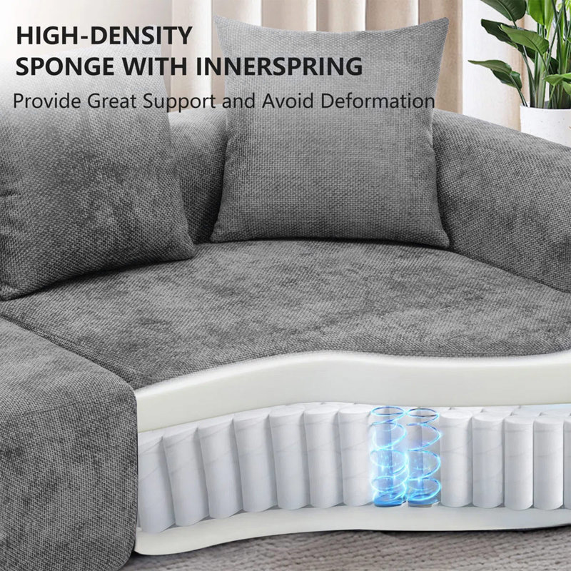 Chaise longue rembourrée incurvée sans siège requise