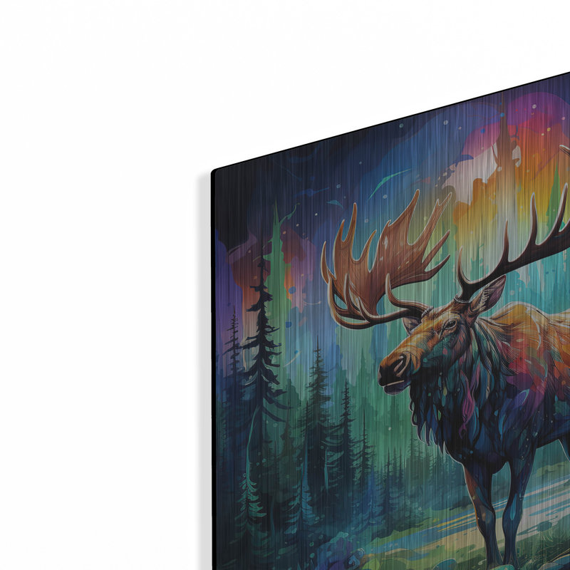 «Moose» par r3darch0n, art mural en métal, H 12 po x l 12 po