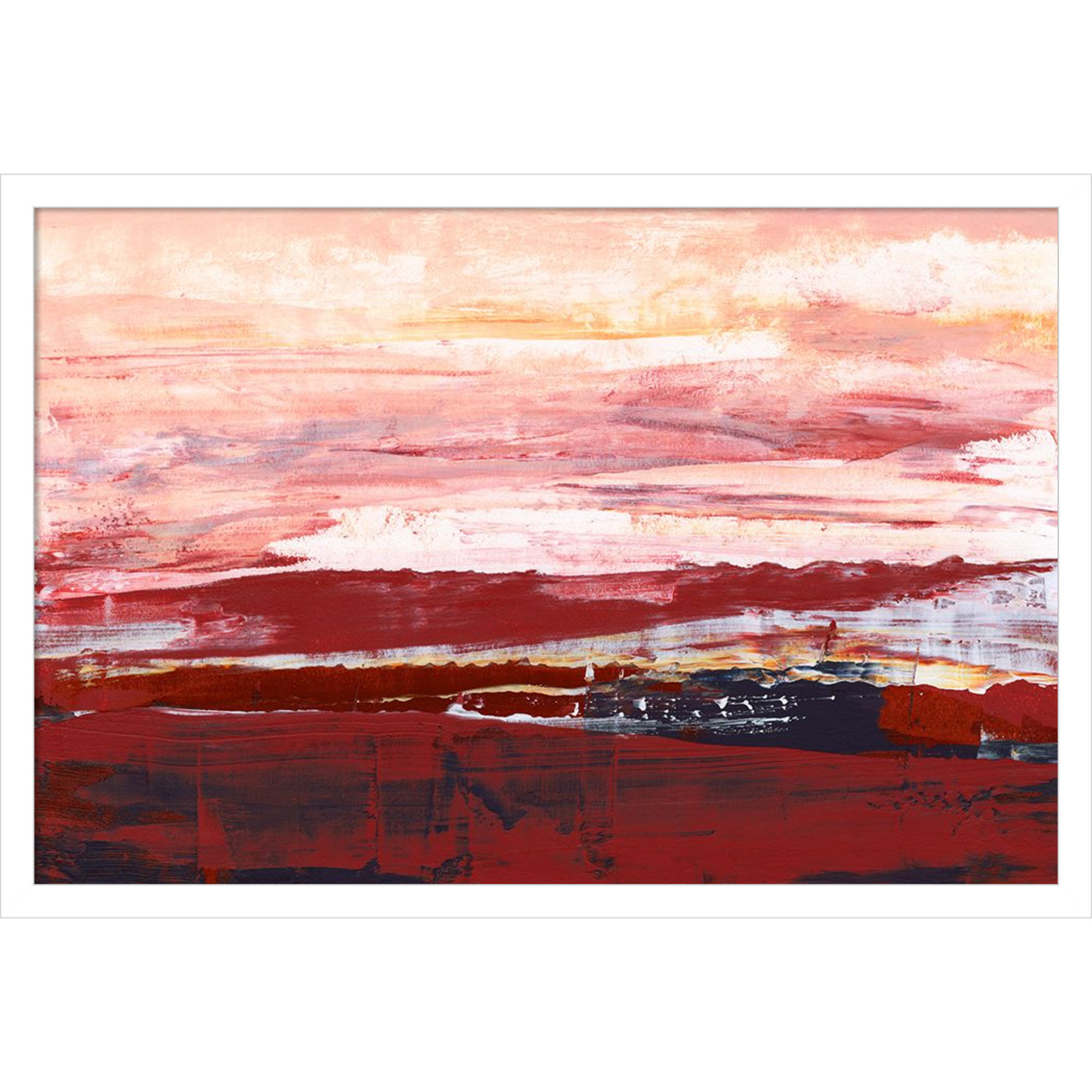 Summerset I by Wood Framed Wall Art Print, White, 17" H x 25" W