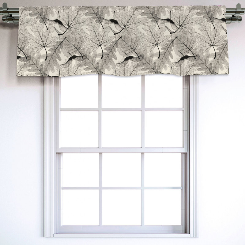Sateen Floral Ruffled Window Valance