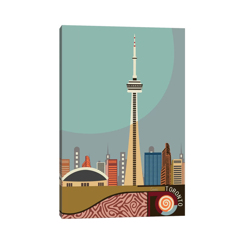 Cn Tower Toronto 1 Piece Wrapped Canvas Wall Art, 30.48 cm H x 45.72 cm W
