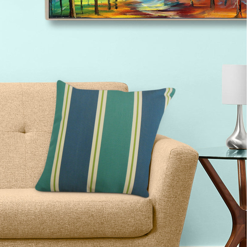 Coussin Quiqui, 20 po x 20 po, Bleu, Coussin décoratif