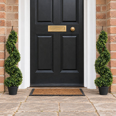 90 cm H Faux Palm and Boxwood Plant in Plastic Pot Liner