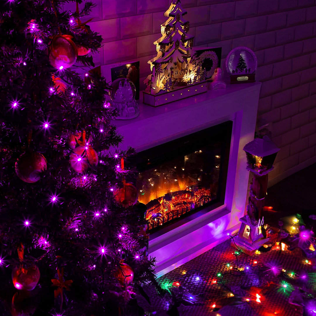 900" Halloween & Christmas 200-Bulb Plug-in LED String Lights, Outdoor Waterproof, Reusable Bring Home Furniture Bulb 