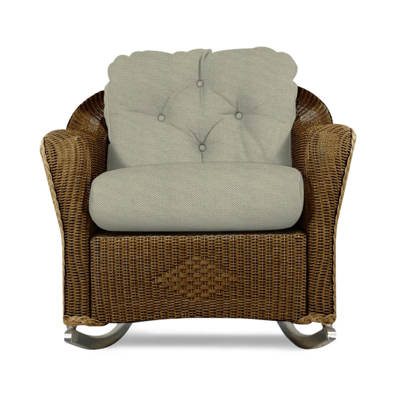 Reflections Outdoor Rocker Chair, Callen Celadon, Bark