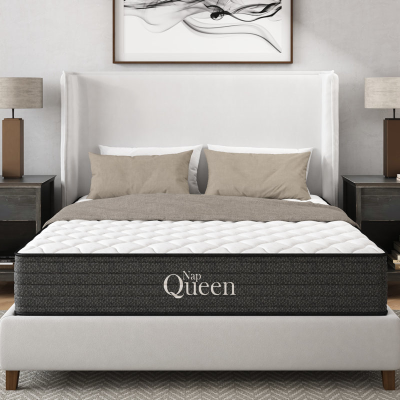 Matelas simple en gel rafraîchissant de 10 pouces, et soulagement, faible transfert de mouvement, - eau, s'adapte à la base de la base réglable, mousse à mémoire de forme grise + blanche pour le soulagement de la chambre à coucher, compatible avec la base, le matelas