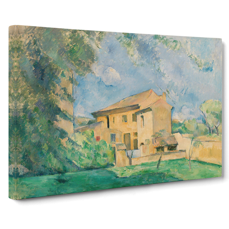 Farm At The Jas De Bouffan by Paul Cezanne - Wrapped Canvas Painting, 40cm H x 60cm W x 3cm D