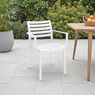 Melissus Stacking Patio Dining Armchair