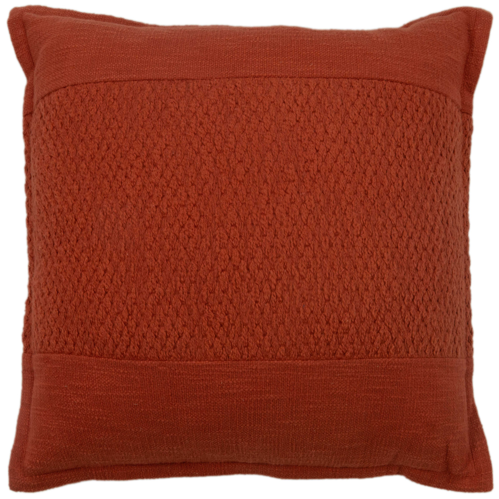 Colombe Flanged Cotton Throw Pillow, Red