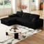 Siège en velours côtelé 114,5 pi avec fonction inclinable et siège réversible de 114,5 pi, configuration 2 en 1, configuration en forme de L, coussin confortable à trois cols, deux coussins décoratifs, éponge modulaire à rebond lent