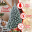 Arbre de Noël 4 pi avec aiguilles de pin et feuilles d'eucalyptus, 404 pointes, branches articulées, support en métal - arbre artificiel enneigé pour la maison de vacances, le bureau ou l'hiver