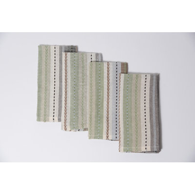 Phoenix Stripe 100% Cotton 4pk Napkins in Natural